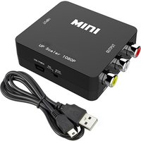 AV to HDMI Converter HD 1080P RCA HDMI to MAV CVBS Video Audio Adapter for PS2/3 DVD to TV with USB Cable