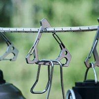 3-Hook Carabiner Triangle Hanging Buckle Tent Torch Hanger Keychains Multifunctional Stainless Camping Backpack Hanging Hook