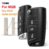 MQB Remote Replacement Flip Key Shell Case For VW Golf 7 MK7 Touran Polo Tiguan 3 Buttons Car Key Fob Cover Housing HU66 HU162T