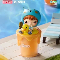 Pop Mart Hirono X Qoo Blushing after Drinking Series Blind Box Cute Anime Collectible Desk Decoration Gift for Girls Toy Model