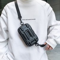 Men's Casual Sling Chest Bag Lightweight Fashion Box Bag Unisex Minimalist Sling Crossbody Bag Outdoor Phone Shoulder Bag