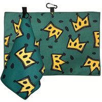 Stylish Printed Golf Towel Large Size Quick Dry Super Absorbent Waffle Fabric Quick Clean Machine Washable Suitable Golf Bags