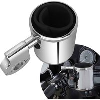 Chrome Adjustable Cup Holder For Harley Touring Sporster Dyna Softail Breakout ATV Universal Motorcycle 22mm to 32mm Models