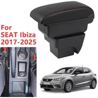 For SEAT Ibiza armrest box 2017-2025 Ibiza Mk5 central armrest box interior special car modification parts storage box USB