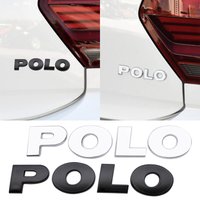1Pcs 130mm 3D ABS Car POLO Logo Letter Emblem Rear Tail Trunk Sticker Badge Decal Styling Auto Accessory For Volkswagen VW POLO