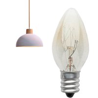1pc E12 Light Bulb 220V 10W Transparent Warm Color C7 Incandescent Tungsten Night Lamp Bulb Edison Retro Candle Light Blub