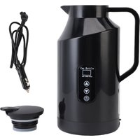 Portable Hot Water Boiler LED Display Car Electric Kettle Temperature Control Leakproof Safe 1500ML Easy To Clean for Outdoor