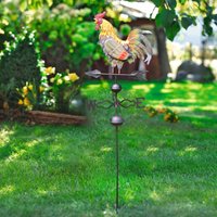 Multi-Color Cock Wind Vane High-Class Iron - Hand-Painted Process For Corrosion&Abrasion Resistance, For Year-Round Outdoor Use