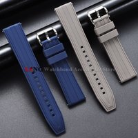 Soft Fluoro Rubber Strap Quick Release FKM Rubber WatchBand Universal Women Men Waterproof Bracelet 20mm 22mm Sport Wristbelt