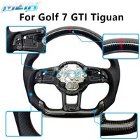 Geeignet für Volkswagen Golf 7 7.5 GTI GTD GTE R Carbonfaser-Lederlenkrad 2013-2020 Polo GTI Passat DSG