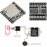 DFPlayer Mini MP3 Player Module TF Card U Disk Mini MP3 Player Audio Voice Module Board IO/Serial Port/AD For Arduino Diy Kit