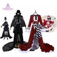 Kuroshitsuji Kuroshitsuji 15th Anniversary Ciel Phantomhive Black Tea Cup Cosplay Costume Helloween Comic-con Event Outfit