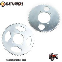 LINGQI Pit Dirt Bike Motorcycle T8F Front Rear Chian Sprocket 36T 54T 64T Teeth ATV Chain Gear Plate for Mini Pocket Bike Moto