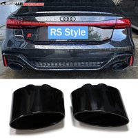 For Audi A3 A4 A5 A6 A7 Up To RS3 RS4 RS5 RS6 RS7 Tailpipe Nozzle Exhaust System Muffler Tip Oval Exhaust Tip Large Bore 220mm