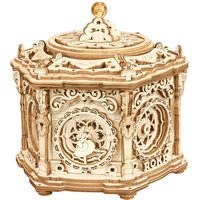 ROKR DIY Mechanical Music Box Kit 3D Wooden Puzzle Box for Adults Self-Assembly Building Project - Secret Garden