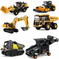 Ulepszony model Yi Gong 1/50 Mini zdalnie sterowany: ładowarka, koparka, ciężarówka górnicza, przesiewacz piasku, walca drogowa, pojazd inżynieryjny – zabawki.