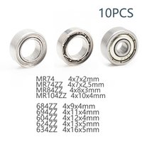 10Pcs 4mm ID MR74ZZ MR84ZZ 684ZZ MR104ZZ 694ZZ 604ZZ 624ZZ 634ZZ Deep Groove Ball Bearing 4*7*2*2.5 4*8*2*3 4*9*4 4*10*4 4*11*4