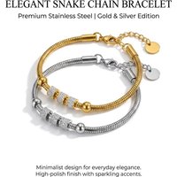 JP One Luxury Gold Color Bracelet - Stainless Steel Jewelry for Women, Hypoallergenic Gift & Party Zircon Bangles Accessories