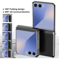 Plating Bumper Transparent Case for Samsung Galaxy Z Flip 7 Z Flip7 FE Protective Cover Shockproof Lightweight Coque Fundas Capa