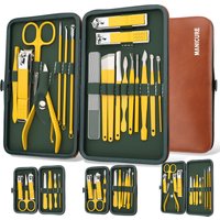 7/10/13/19Pcs Manicure Kit,Nail Care Kit For Women, Manicure Pedicure Set, Nail Clippers Toenail Clippers Kit, with Travel Case