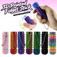 3D Printed Pain Stim Fidget Toy Reduce Stress Roller for Adults Spiky Fidget Keychain for Anxiety Sensory Toy Novelty to Friends