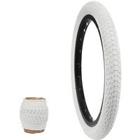 ZUKKA 16x1.75 White Child Bike Tire Heavy Duty Wear-Resistant for Kid Bicycles Casual Cycling Use