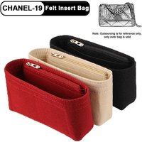 For Chanel19 Flap Handbag Felt Cloth Insert Bag Organizer Makeup Handbag Organizer Travel Inner Purse Cosmetic Bags
