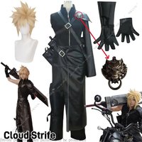 Cloud Strife Cosplay Costume Final Game Fantasy Man FF7 Carnaval Costume Halloween Christmas Men Women Wig Brooch Battle