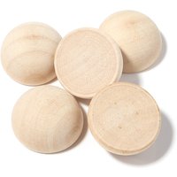 10-50pcs/lot Half Round Wooden Cabochon Unfinished Flat Back Natural Wood Cabochon For Jewelry Making Findings DIY Accessories