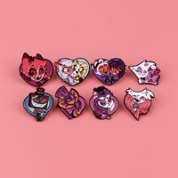 Funny Anime Characters Charlie Vaggie Angel Dust Pins Cartoon Badges Brooches for Clothing Enamel Pin Women's Badge Jewelry Pins
