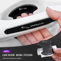 For Jaguar 8PCS Car Door Handle Bowl Scratch Anti-scratch Protective Car Stickers Car Handle Anti-collision Protection Strip New