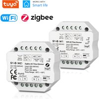 Tuya Smart Life WiFi Zigbee RF AC Triac Dimmer LED Controller Push Switch Control 110V 220V 230V Wireless Remote f Alexa Google