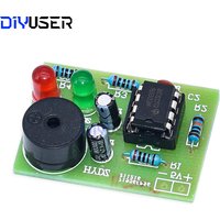 NE555 DIY Kit, LED Flasher & Signal Generator Circuit with PCB for Electronics Education & Solder Practice