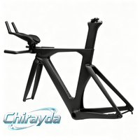 T1100 Toray Carbon Fiber Triathlon Bikes TT Frame Compatible Time Trial Racing Frame with Handlebar for Enhanced Performance