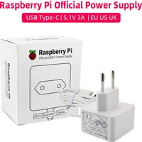 Original Raspberry Pi 4 Official USB-C Power Supply 5.1V 3A White Power Charger Power Adapter for Raspberry Pi 4 Model B