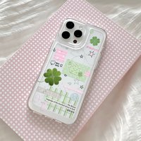 Korean Ins Cute Four-leaf Phone Case For Samsung Galaxy A55 A35 A25 A15 A05s A54 A24 A14 A06 A13 A53 A33 A23 4G 5G Back Cover