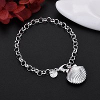 925 Sterling Silver Shell photo frame Bracelet For Women luxury fashion party Wedding Jewelry gift charms
