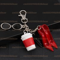 The Devil Wears Pra 2 Bag Charm, Red Heels, Coffee Cup, Sunglasses ,Fashion Movie Inspired Keychain