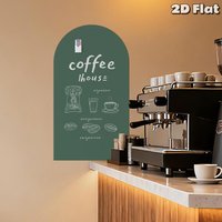 1pcs Morandi Dark Green Arched Magnetic Whiteboard Wall Sticker|Attic Office Bedroom Decor Message Memo Board|Durable