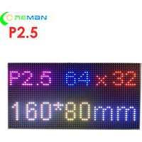 P2.5 32x64 pixels 160X80mm RGB full color led module led matrix Hub75 FM6124 ICN2037 common chip IC