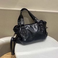 Retro Luxury Soft Shoulder Bag Сумка Женская Female Solid Color Classic Crossbody Bag Large Capacity Roomy PU Leather Tote Bag
