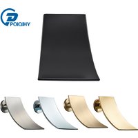 Brass Faucet Spout Black Bath Spout Golden Bathroom Faucet Accessory Waterfall Tub Spout Basin Water Outlet