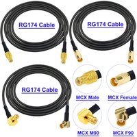 1Pcs RG174 MCX Male to MCX Male/Female Connector 50 Ohm RG174 Pigtail RF Coaxial Cable Extension Cord Jumper 5CM-5M
