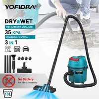 YOFIDRA 3IN1 Electric Wet & Dry Vacuum Cleaner 35kPa Wireless Home Car Cleaner With Portable 10L Tank For Makita Battery Pin