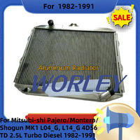 Bestseller für Mitsubishi Pajero/Montero/Shogun MK1 L04_G, L14_G 4D56 TD 2.5L Turbo Diesel 1982-1991 3-reihiger Aluminium-Kühler