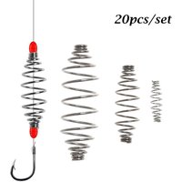 20Pcs Fishing Spring Feeder Cage New Style Floating Feeder Carp Fishing Tackle Hair Rig Combi Rigs High Quality Fishing Tools