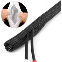 Expandable Cable Sleeve PET Braided Cable Self Closed Auto Insulated Wrap Flexible Pipe Tube Split Line Protector Wire Organizer
