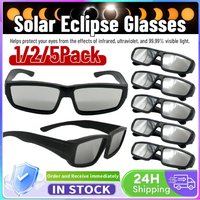 1/2/5 Pack Solar Eclipse Glasses, Observation Sunglasses, Meets ISO 12312-2:2015(E) Standards Biodegradable Safe for Adults Teen