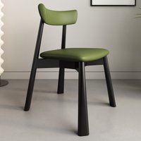 Esszimmerstuhl aus massivem Holz im nordischen Stil, gepolstert, für Küche, Wohnzimmer, Akzentstuhl, moderner ergonomischer Rückenlehnenstuhl für Zuha
