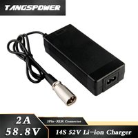 58.8V 2A Lithium Battery Charger For 14Series 52V Li-ion Battery Pack Fast Charging 3Pin-XLR Connector Power Tool Charger